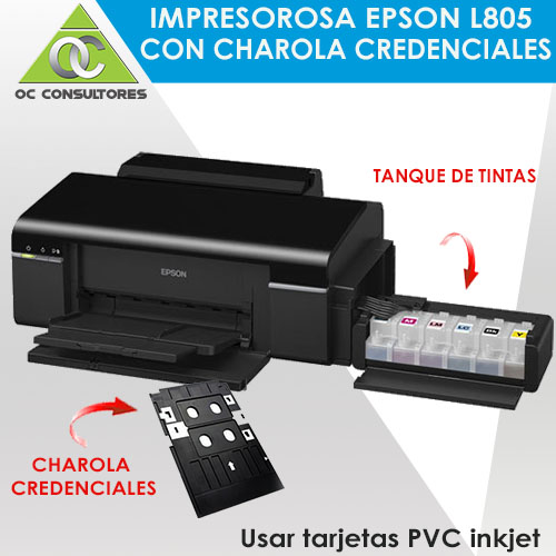 Impresora de credenciales Epson L805 | Badgy 100 200